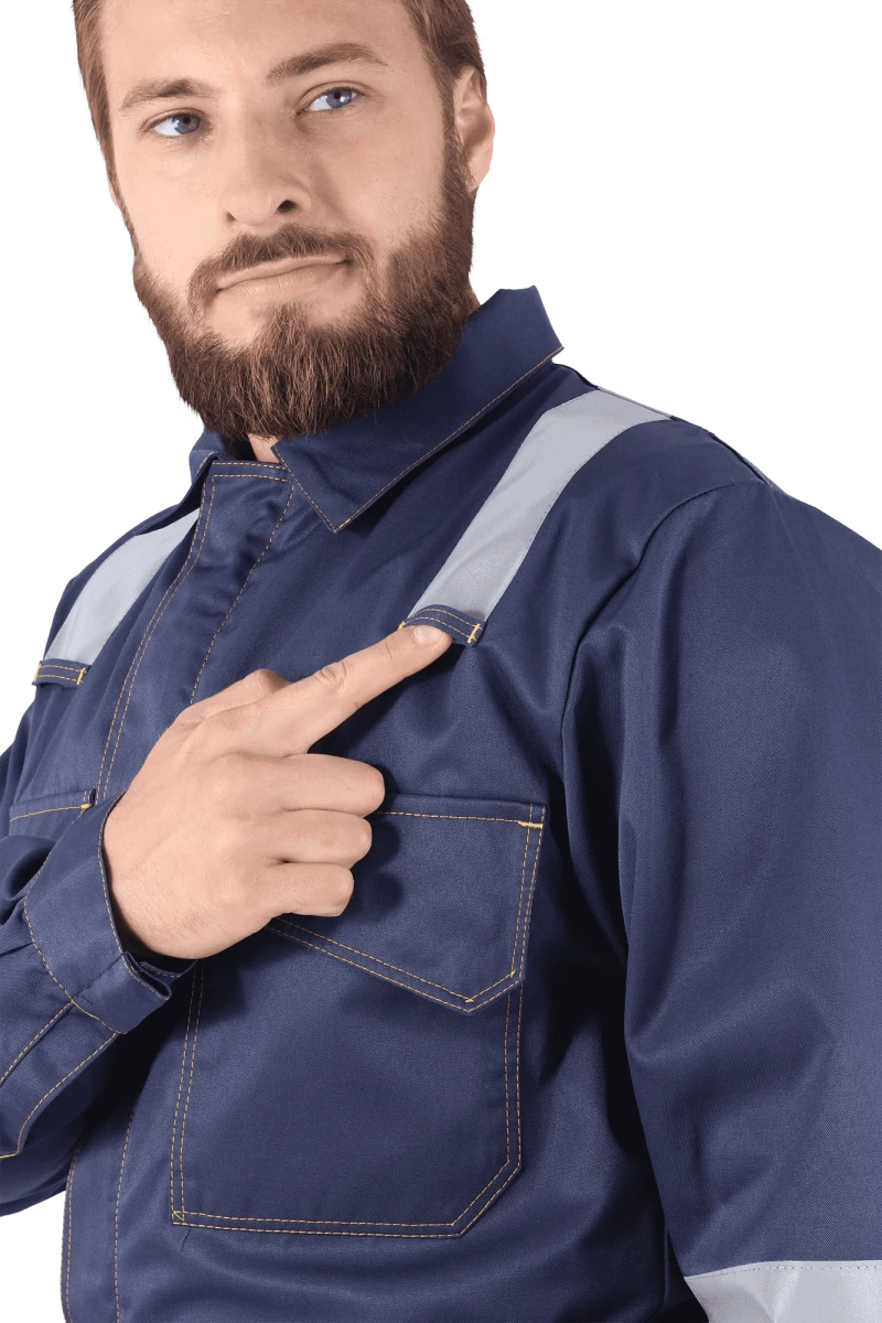 Комбинезон мужской ПИЛОТ от механических воздействий и ОПЗ, темно-синий