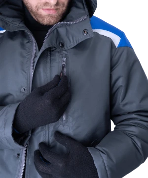 Куртка ШТУРМАН, демисезонная, серый-василёк Кур 416