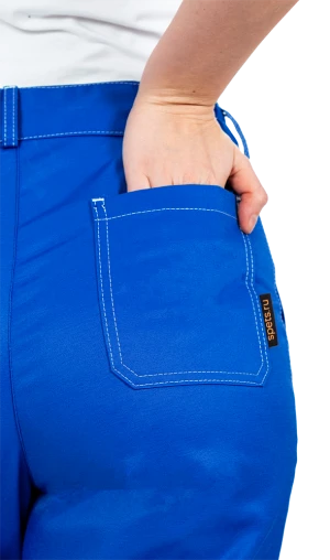 Костюм женский КМ-10 ЛЮКС от механических воздействий и ОПЗ (куртка, брюки), василек/синий