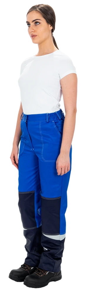 Костюм женский КМ-10 ЛЮКС от механических воздействий и ОПЗ (куртка, брюки), василек/синий