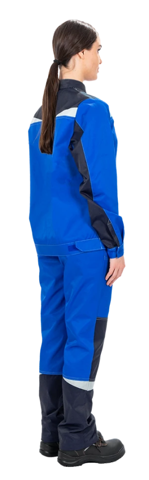 Костюм женский КМ-10 ЛЮКС от механических воздействий и ОПЗ (куртка, брюки), василек/синий