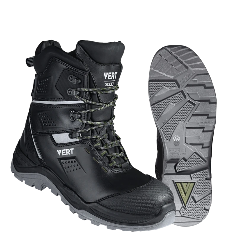 Ботинки VERT (VERT 3006) высокий берец с КП и КС шерст.мех, кожаные ПУ/ТПУ