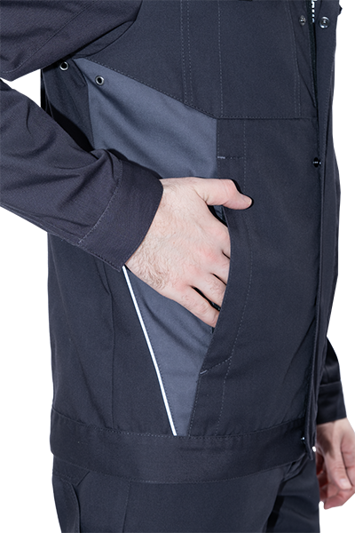 Куртка мужская GT от механических воздействий и ОПЗ, т.серый-серый