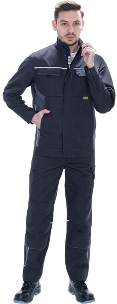 Куртка мужская GT от механических воздействий и ОПЗ, т.серый-серый