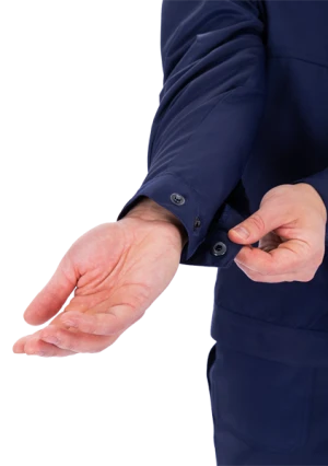 Костюм мужской ТЕХНИК 2 от механических воздействий и ОПЗ (куртка, полукомбинезон), темно-синий/серый