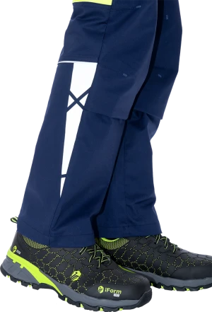 Брюки мужские ACTIVE FLEX / АКТИВ ФЛЕКС для защиты от механических воздействий и ОПЗ, т.синий-флуоресцентный желтый