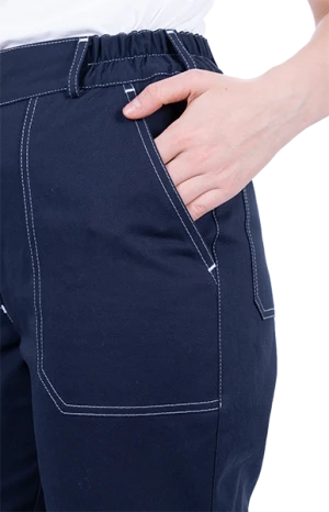 Костюм РАЦИОНАЛИЗАТОР летний, синий-василек, 100% х/б, женский (куртка, брюки) Кос 1710