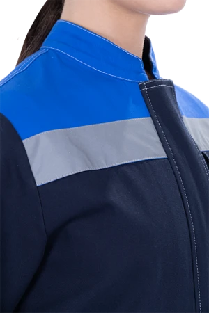 Костюм РАЦИОНАЛИЗАТОР летний, синий-василек, 100% х/б, женский (куртка, брюки)