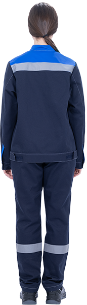Костюм РАЦИОНАЛИЗАТОР летний, синий-василек, 100% х/б, женский (куртка, брюки)