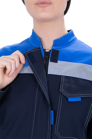 Костюм РАЦИОНАЛИЗАТОР летний, синий-василек, 100% х/б, женский (куртка, брюки)