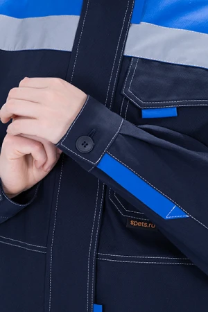 Костюм РАЦИОНАЛИЗАТОР летний, синий-василек, 100% х/б, женский (куртка, брюки)