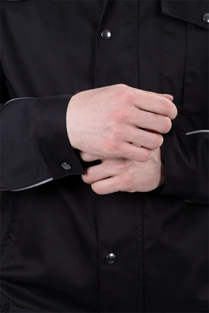 Костюм мужской ФОРПОСТ летний для защиты от механических воздействий и ОПЗ (куртка, брюки), цвет черный Кос 1863