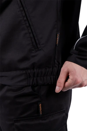 Костюм мужской ФОРПОСТ летний для защиты от механических воздействий и ОПЗ (куртка, брюки), цвет черный Кос 1863