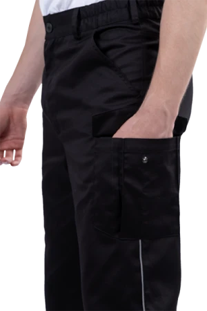 Костюм мужской ФОРПОСТ летний для защиты от механических воздействий и ОПЗ (куртка, брюки), цвет черный Кос 1863