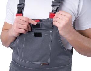 Костюм РОУД летний, серый-красный (Куртка+полукомбинезон)