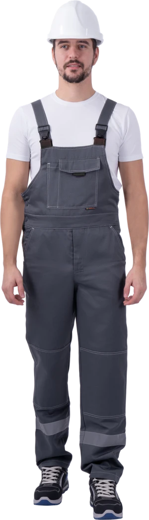 Костюм РОУД летний, серый-чёрный (Куртка+полукомбинезон)