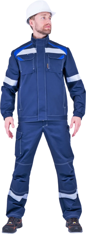 Костюм мужской СТАРАТЕЛЬ от механических воздействий и ОПЗ (куртка, брюки), синий/василек