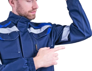 Костюм мужской СТАРАТЕЛЬ от механических воздействий и ОПЗ (куртка, брюки), синий/василек