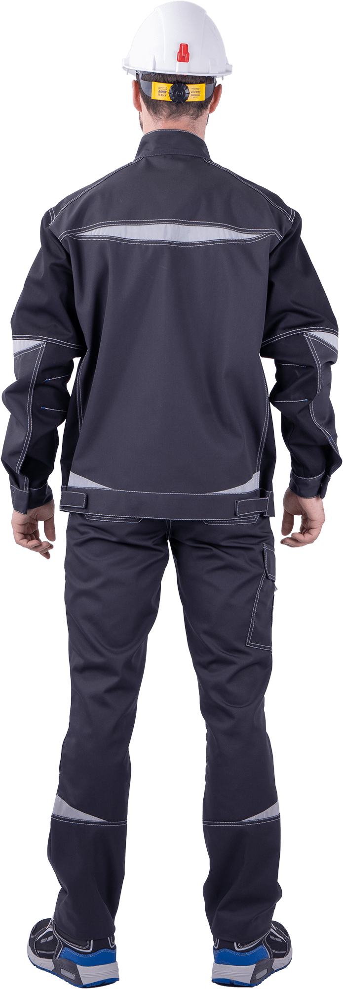 Куртка мужская ТУРБО SAFETY от механических воздействий и ОПЗ, темно-серая/чёрная