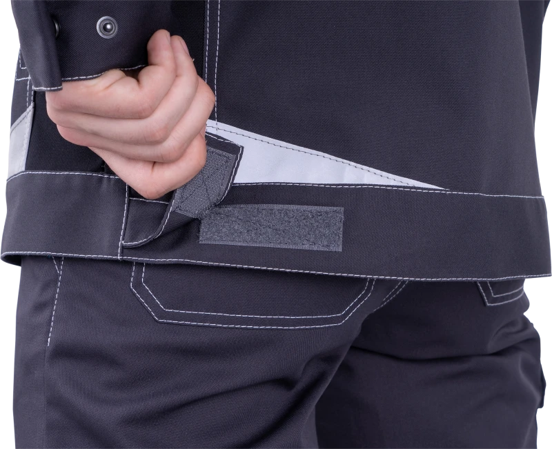 Куртка мужская ТУРБО SAFETY от механических воздействий и ОПЗ, темно-серая/чёрная