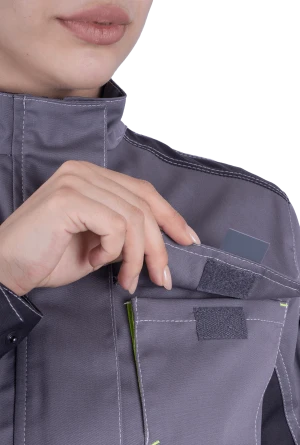 Куртка женская ЭДВАНС от механических воздействий и ОПЗ, серый/темно-серый/черный Кур 689