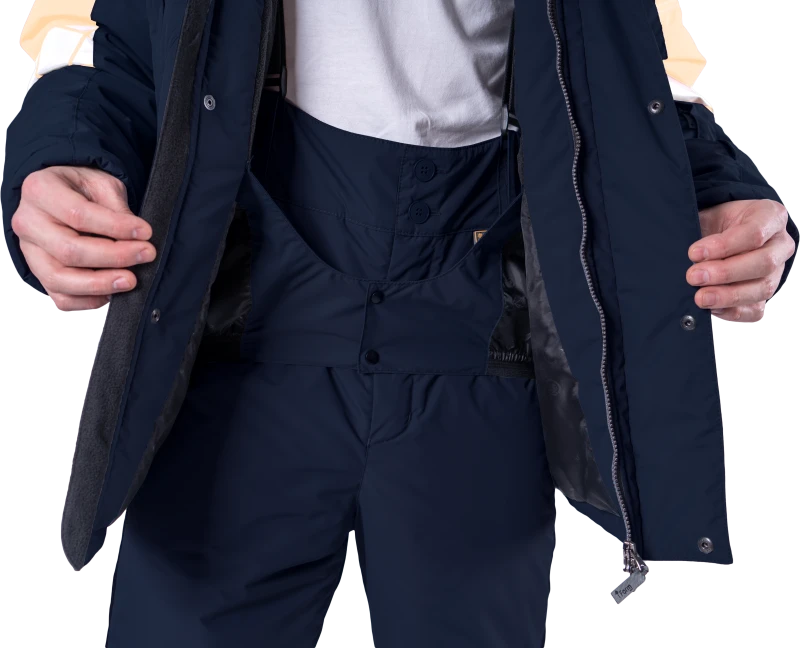 Куртка мужская ХАЙ-ТЕК SAFETY от пониженных температур воздуха и ветра, механических воздействий и ОПЗ, синий/бежевый