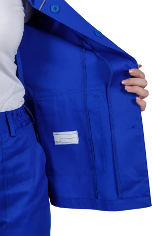 Костюм женский ОПЕРАТОР от механических воздействий и ОПЗ (куртка, брюки), цвет василёк Кос 797
