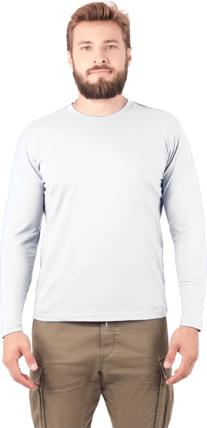 Футболка длинный рукав белая 160 г/м2 Бел 053.04