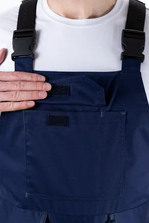 Полукомбинезон мужской ACTIVE FLEX / АКТИВ ФЛЕКС для защиты от механических воздействий и ОПЗ, т.синий/флуоресцентный желтый