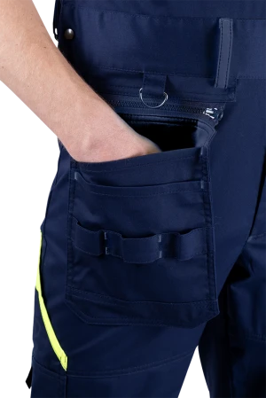 Полукомбинезон мужской ACTIVE FLEX / АКТИВ ФЛЕКС для защиты от механических воздействий и ОПЗ, т.синий/флуоресцентный желтый