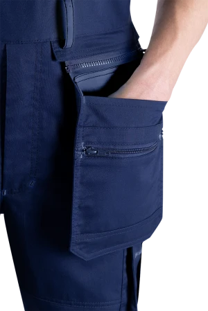 Полукомбинезон мужской ACTIVE FLEX / АКТИВ ФЛЕКС для защиты от механических воздействий и ОПЗ, т.синий/флуоресцентный желтый