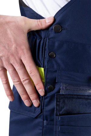 Полукомбинезон мужской ACTIVE FLEX / АКТИВ ФЛЕКС для защиты от механических воздействий и ОПЗ, т.синий/флуоресцентный желтый