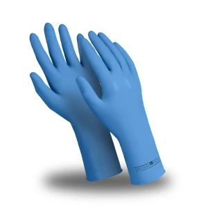Перчатки ЭКСПЕРТ (DG-029), нитрил, 0.23 мм, неопудренные, текстурированные, цвет синий Пер 605