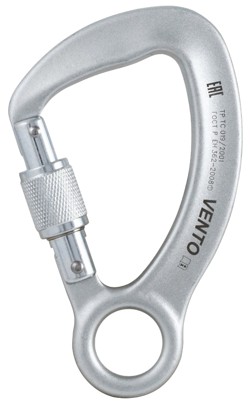 Карабин СТАЛЬНОЙ С КОЛЬЦОМ (vpro 0019) с муфтой (25 мм) Поя 219.0019