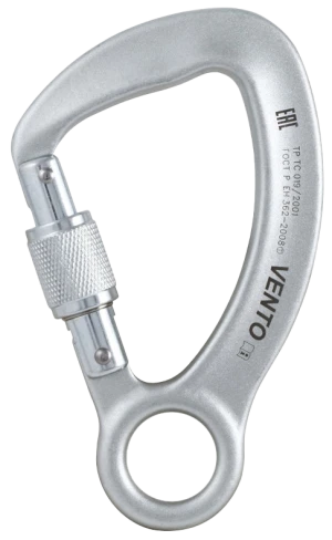 Карабин СТАЛЬНОЙ С КОЛЬЦОМ (vpro 0019) с муфтой (25 мм)