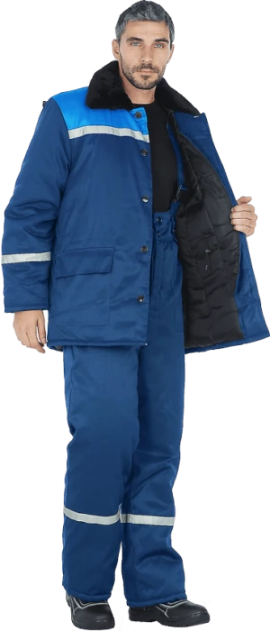 Куртка мужская утеплённая, цвет темно-синий/василёк