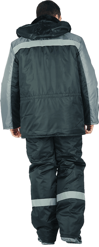 Куртка РЕГИОН зимняя, черный-серый