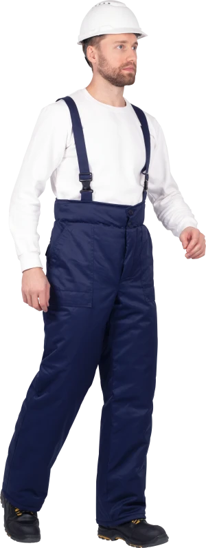 Костюм мужской СПЕЦ от пониженных температур воздуха, механических воздействий и ОПЗ  (куртка, брюки), темно-синий/василёк