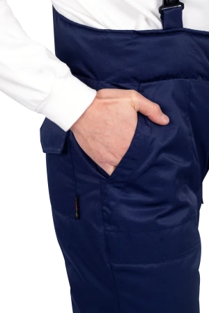 Костюм мужской СПЕЦ от пониженных температур воздуха, механических воздействий и ОПЗ  (куртка, брюки), темно-синий/василёк