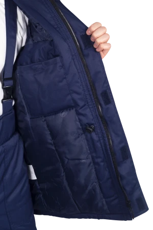 Костюм мужской СПЕЦ от пониженных температур воздуха, механических воздействий и ОПЗ  (куртка, брюки), темно-синий/василёк