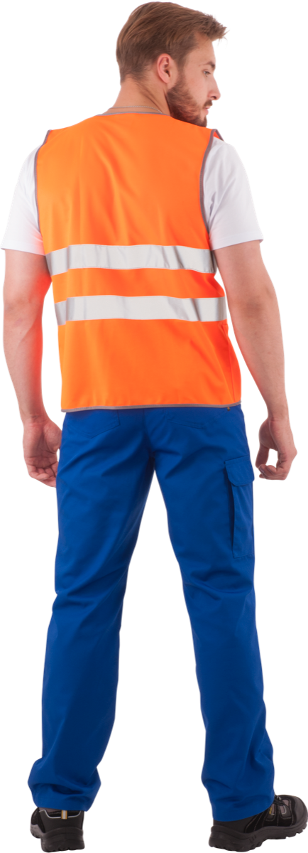 Жилет сигнальный повышенной видимости флуоресцентный оранжевый арт. СО-1 Жил 521