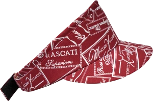 Козырек ЛЮКС, бордовый с принтом