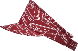 Козырек ЛЮКС, бордовый с принтом