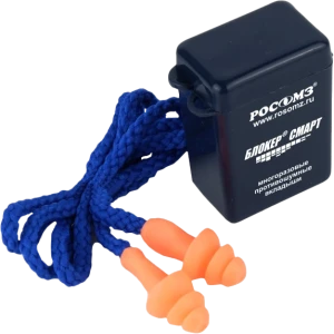 Беруши РОСОМЗ™ БЛОКЕР СМАРТ (63516) 30дБ с кордом, многоразовые Бер 017.63516