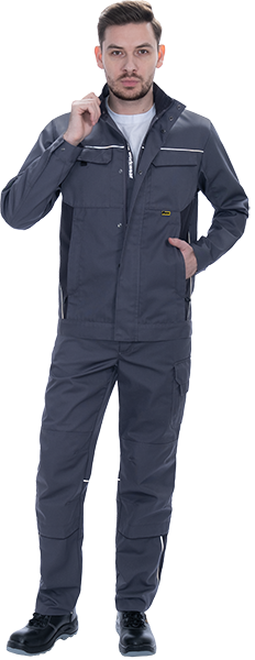 Брюки мужские GT от механических воздействий и ОПЗ, серый-т.серый