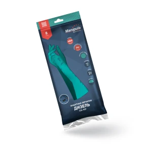 Перчатки ДИЗЕЛЬ (CG-927), нитрил, 0.55 мм, 460 мм, без подкладки, цвет зеленый Пер 657