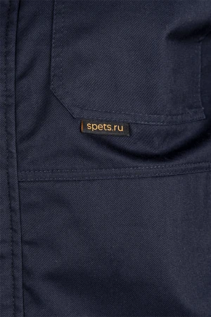 Костюм мужской КМ-10 ЛЮКС АНТИСТАТ летний для защиты от механических воздействий, статического электричества и ОПЗ (куртка, полукомбинезон), т.синий-василек Кос 1810