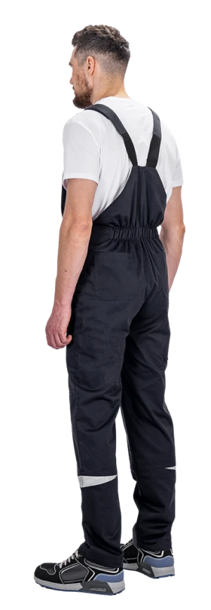 Костюм мужской КМ-10 ЛЮКС АНТИСТАТ летний для защиты от механических воздействий, статического электричества и ОПЗ (куртка, полукомбинезон), т.синий-василек Кос 1810