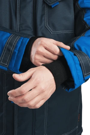 Костюм мужской КМ-10 ЛЮКС от пониженных температур воздуха, механических воздействий и ОПЗ, синий/василек Кос 466