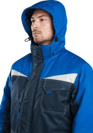 Костюм мужской КМ-10 ЛЮКС от пониженных температур воздуха, механических воздействий и ОПЗ, синий/василек Кос 466